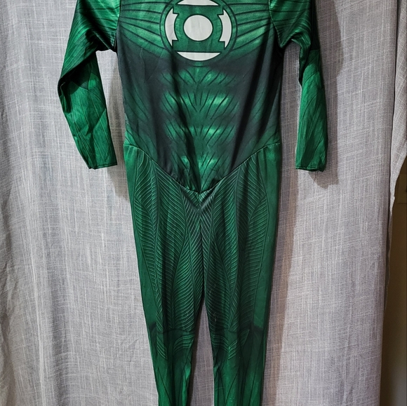 🎃GREEN LANTERN 2012 LICENSED HAL JORDAN like new CHILD COSTUME Medium 8/10 - Picture 14 of 15